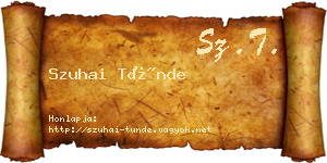 Szuhai Tünde névjegykártya
